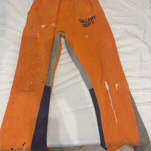 Gallery Dept Orange and Gray Kids Joggers